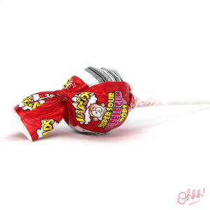 Super Sour Bubble Gum Pops Fraise